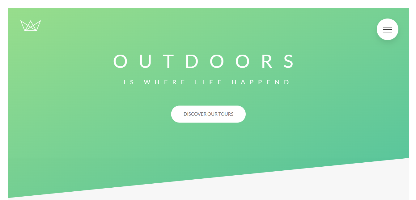 Screenshot of Adventure and Tourism Website Design